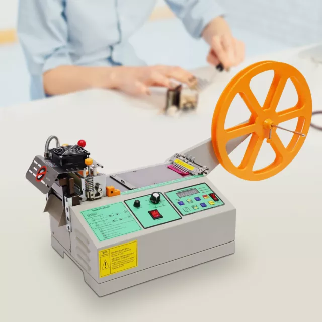 Tape Cutting Machine Automatic Hot Cold Belt Ribbon Cutter 100mm Width 280W 110V