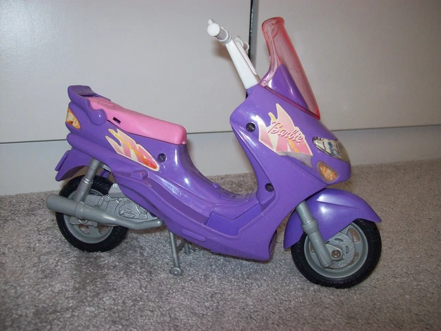 BARBIE MOPED Scooter Purple Pink Mattel 2001 6.99
