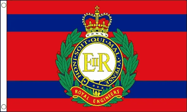 Cortina ataúd bandera militar Royal Engineers Corps con envío rápido