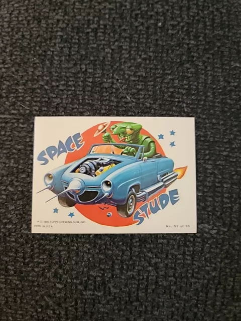 1980 Topps Weird Wheels - Space Stude Checklist Card #51 - OC2638