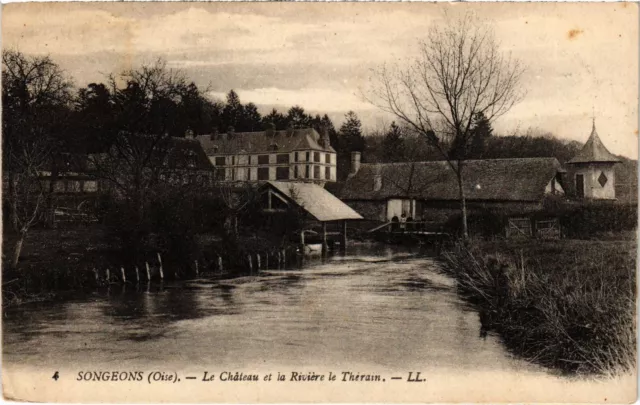 CPA Songeons Le Chateau Riviere le Thérain (1187546)