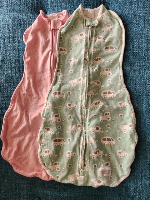 Lot of 2 Woombie Swaddles, 14-19 lbs, 3-6 months