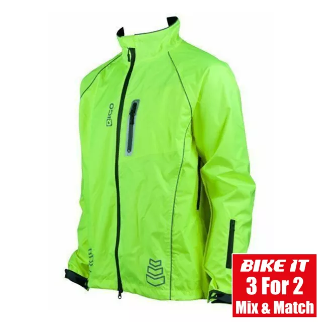 New Mens Delta-2 Cycle Bike Jacket-Waterproof Windproof Hi-Vis-Commute Mtb