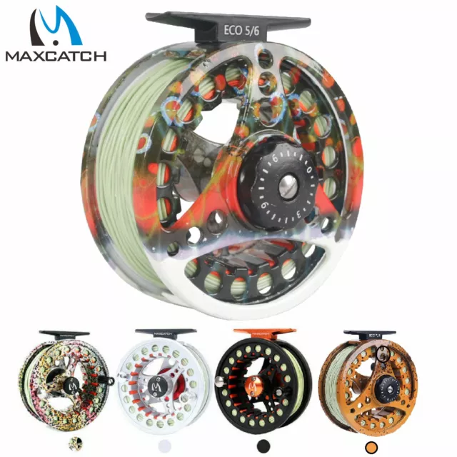 Maxcatch ECO Large Arbor 3/4 5/6 7/8wt Pre-Loaded Fly Fishing Reel with Fly Line