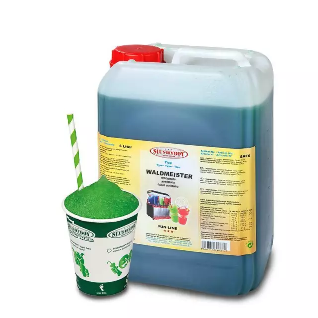 SLUSHYBOY® Slush-Eis-Sirup/-Konzentrat - Waldmeister - 6-Liter-Kanister
