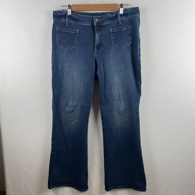 Express Jeans Womens 12S Blue Mid Rise Boot Cut Pants Trousers