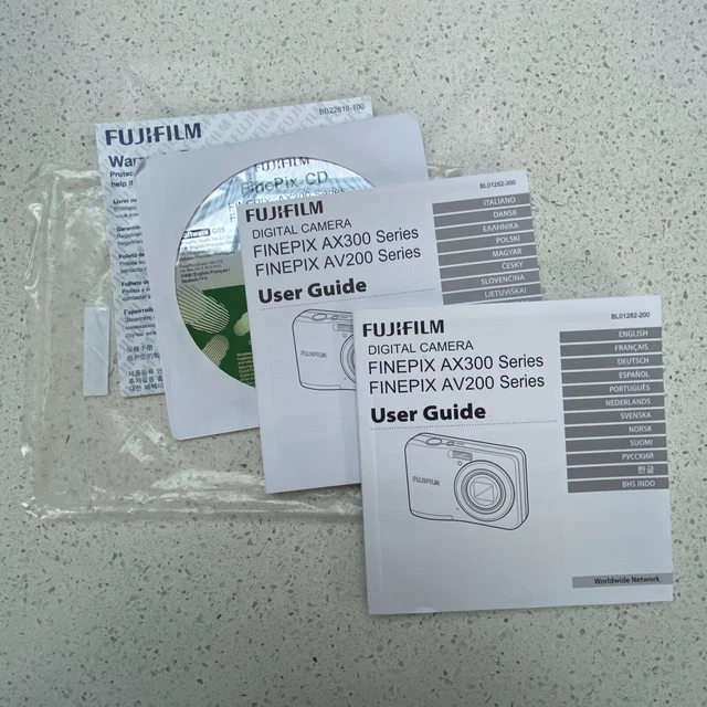 Fujifilm FinePix AX300 serie AZ200 manuale del proprietario e software CD