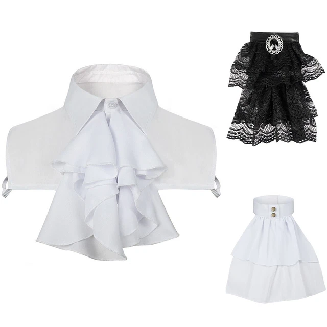 Vintage Rüsenkragen Mit Schleife - Abnehmbarer Falscher Kragen Damen