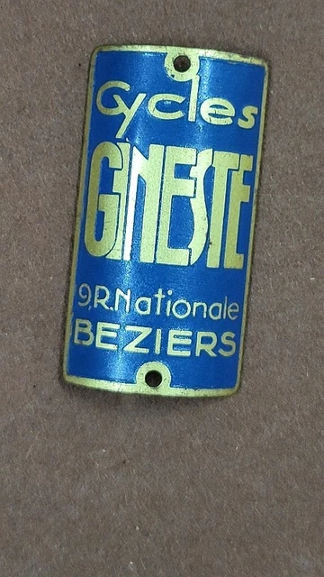 ANCIENNE PLAQUE DE vélo PARKER France bicyclette bike bicycle headbadge