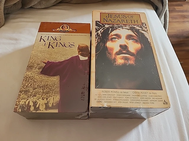 2 JESUS VHS Tapes Jesus of Nazareth @ King OF Kings Free Shipping USA ...
