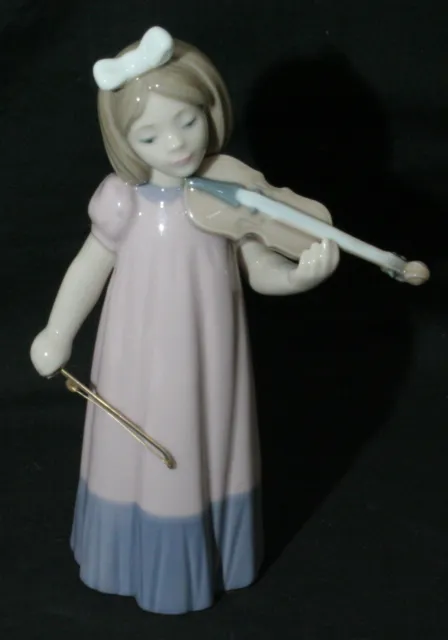Vintage Nao by Lladro Figure Figurine - Girl with Violin #1034 - 7 1/2" Height