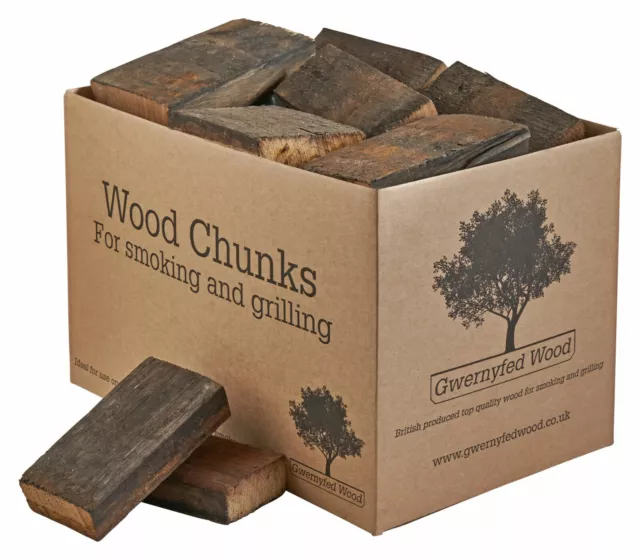 Oak Whiskey Barrel BBQ Chunks for Smoking and Cooking - Large 15 Litre Box