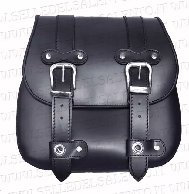 Mono borsa moto semi rigida 22 litri pelle sportster harley bobber shadow biker