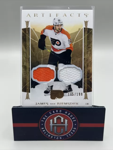 2022-23 UD Artifacts James Van Riemsdyk Dual Patch /199 Flyers. MM