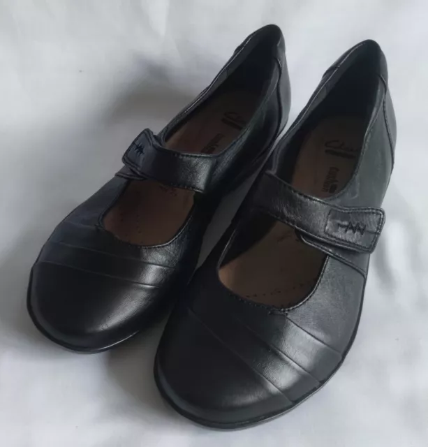 LADIES CLARKS LEATHER Smart Shoes Everlay Kennon 29.99