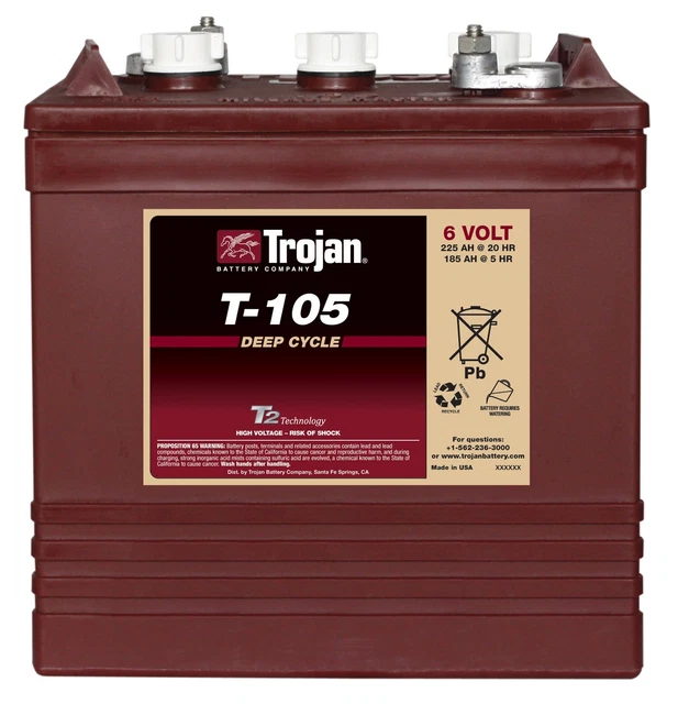 Tojan Brand 6V T105 Battery