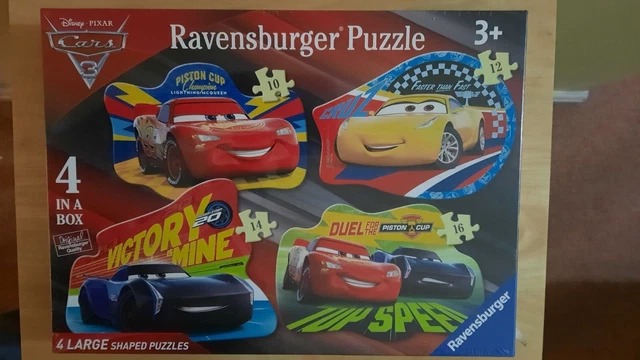 RAVENSBURGER DISNEY PIXAR Cars 3, 4 LARGE SHAPED JIGSAW PUZZLES, NEW ...