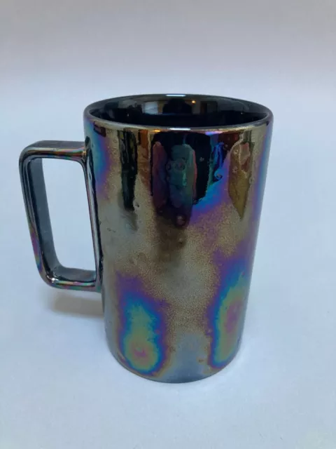 2021 Starbucks Oil Slick Coffee Tea Mug Black Purple Iridescent Mirror Tall 12oz