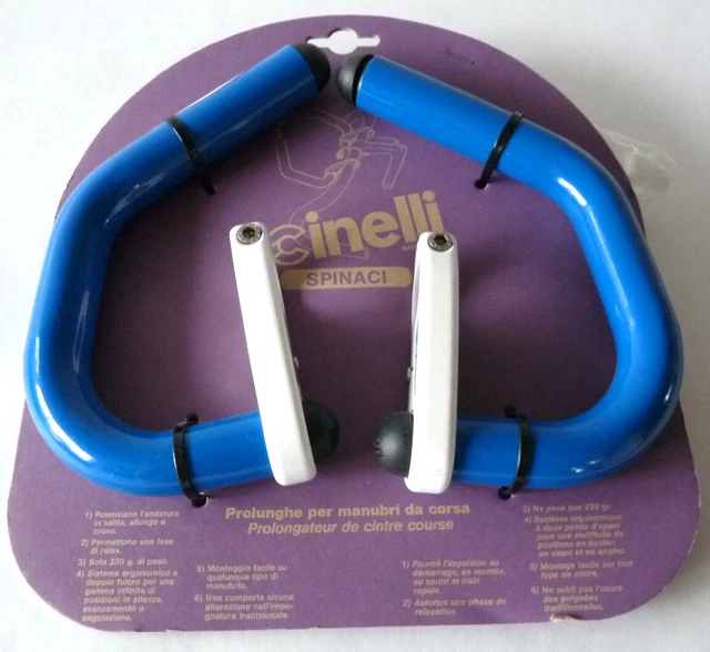 Cinelli spinaci handlebar extensions blue white Bar ends LAST SET!! NOS