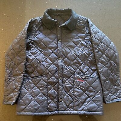 Barbour Liddesdale Quilted Jacket Blue Boys Large Age 10/11