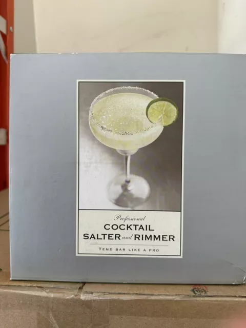 NEW WILLIAMS-SONOMA PROFESSIONAL COCKTAIL SALTER and RIMMER STAINLESS STEEL NIB