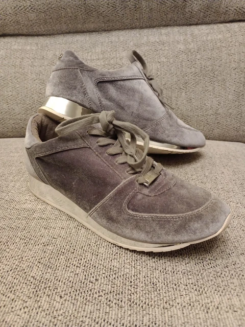 CARVELA KURT GEIGER Women Black Suede Platform Heeled Trainers