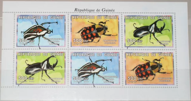 GUINEA 1999 Klb 2465-67 Insects Insekten Goliathkäfer Goliath Beetle Fauna MNH