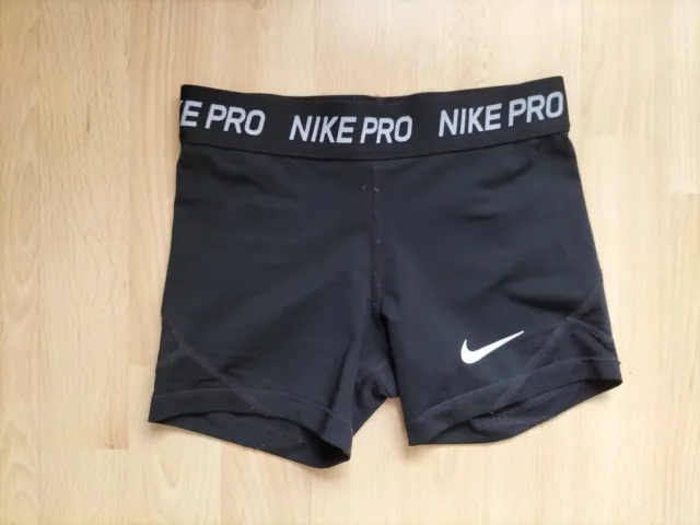 Pantaloncini neri Nike Pro taglia S età 7-9 128-137