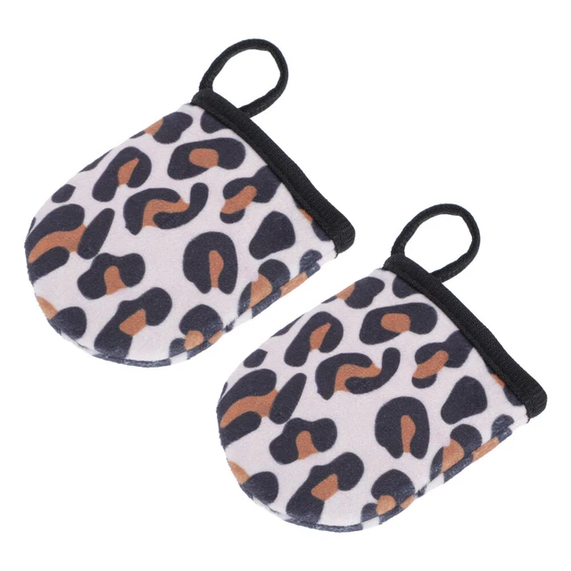 Copri dita culla guanti autoabbronzanti applicatore stampa leopardata 2 pz