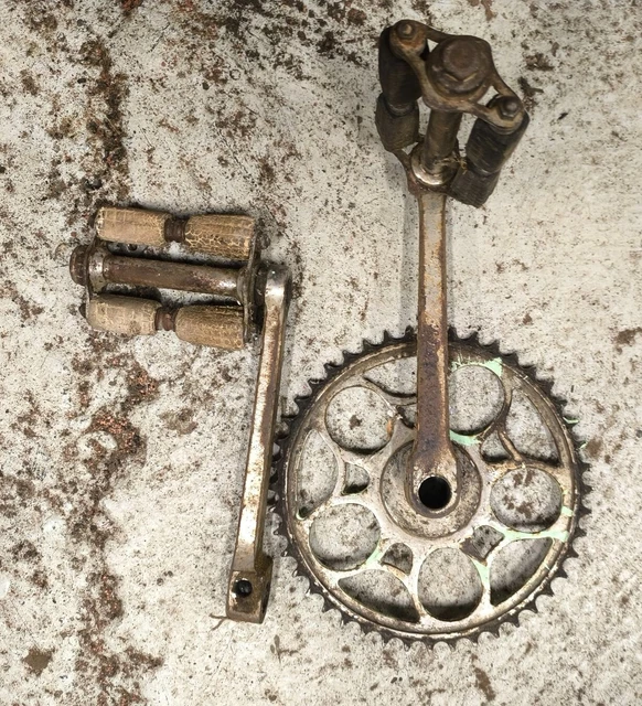 Pédalier Double Juy Simplex Pour Vélo Ancien Vintage Peugeot Herse - Occasion