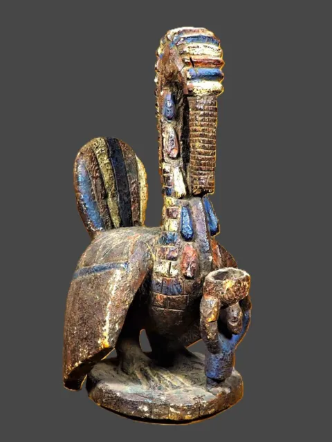 Art africain. Statue animalière d'autel. Ethnie Yoruba. Nigeria. Afrique.