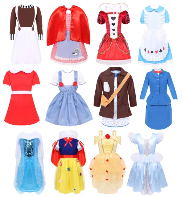 Girls Book Character Costumes Childs Kids World Book Day School Fancy Dress