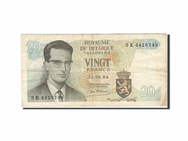 [#264397] Banknote, Belgium, 20 Francs, 1964-1966, 1964-06-15, KM:138, VF(20-25)