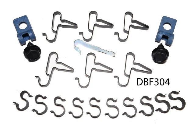 66-70 Dodge Plymouth B Body 3/8 Return Fuel Line Clip Clamp Bracket Set Dbf304