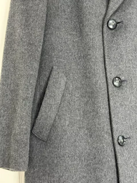 Dunn & Co Mens Grey Overcoat Coat Wool Blend Tweed Size L - XL Chest 44 inch 3