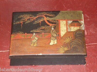 boite ancienne chine 19èmes début 20èmes peinte signature asian box