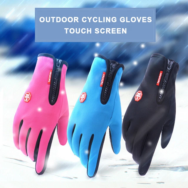 Gants d'hiver thermiques, imperméables et coupe-vent avec écran tactile