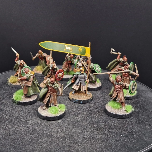 PRO PAINTED WARHAMMER Lotr Rohan Warriors ×12 FB6 Games Workshop MESBG ...