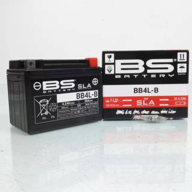 Batterie SLA BS Battery pour Moto Derbi 50 Senda Sm 2000 à 2001 YB4L-B / 12V