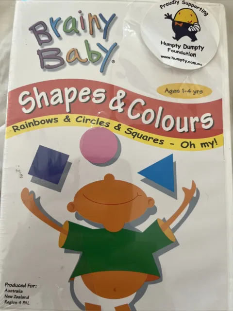 2 X Sealed Pack : Brainy Baby; Shapes & Colours + Animals : Ages 1-4 Yrs: Dvd R4