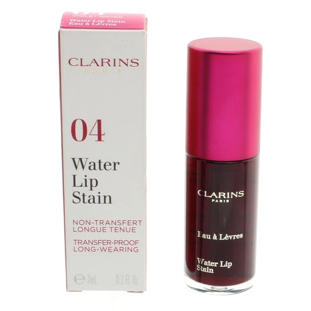 Lápiz labial Clarins mancha agua labial mancha 04 violeta a prueba de transferencia de agua desgaste largo