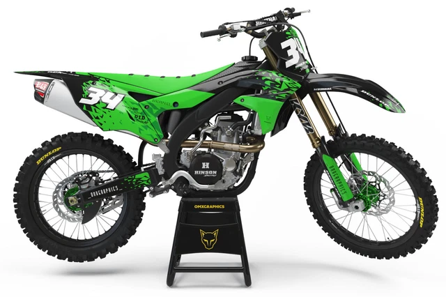 Kawasaki KXF 450 KLX 140 250 450 KX 85 Stickers set OMX Graphics 2014 2016 2023
