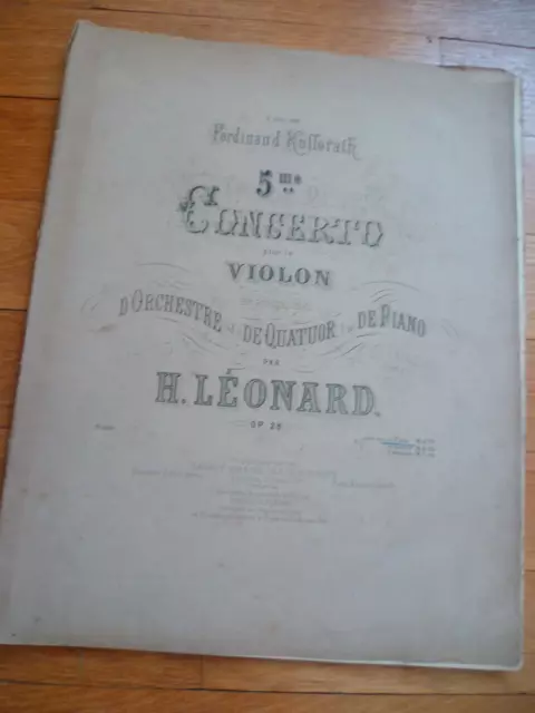 5éme Concerto op.28 violon et piano par H.Léonard