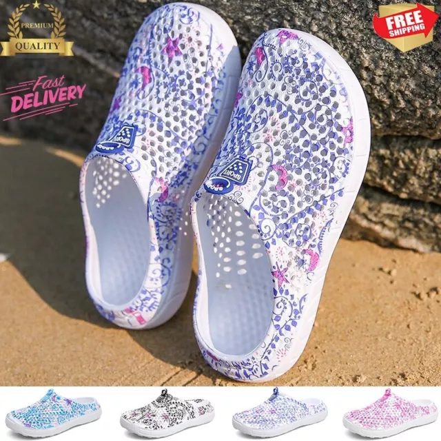 Summer Womens Shoes Soft Flat Bottom Beach Sandals Slippers Non-slip Clogs Size