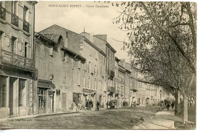 Carte Postale Le Gard / Pont Saint Esprit Cours Gambetta