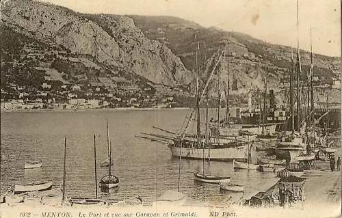 Menton Il Port E Vista Su Garavan E Grimaldi