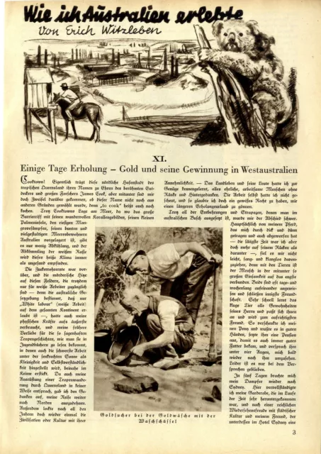 Erich Witzleben Australia occidentale oro e sua estrazione cercatore d'oro grande magazzino 1932