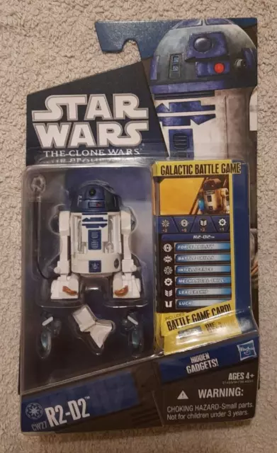 Star Wars R2-D2 Cw27 Clone Wars Astromech Droid Action Figure + Battle Game New