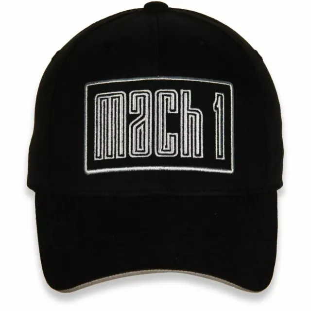 MACH 1 Mustang Logo Black Hat * Great Quality Cap Ships Worldwide & FREE to USA!