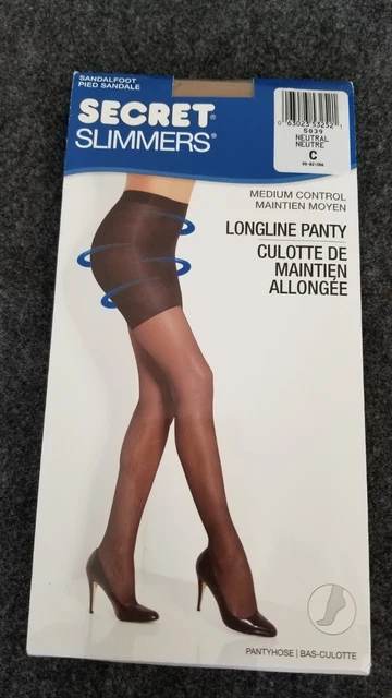 Pantyhose SECRET SLIMMERS Neutral Size C Longline Panty Medium Control SEALED